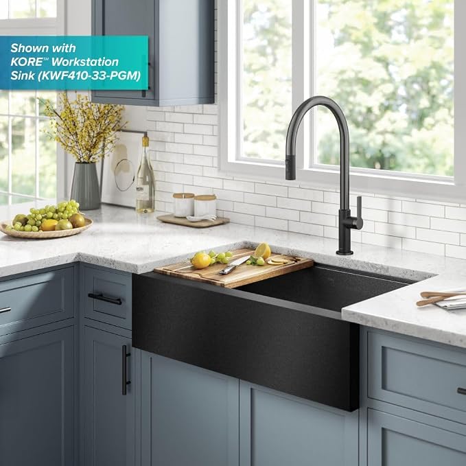 KRAUS Oletto High-Arc Single Handle Pull-Down Kitchen Faucet in Matte - Image 13