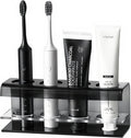 Black 4 Slots Acrylic Electric Toothbrush Holders by Unknown