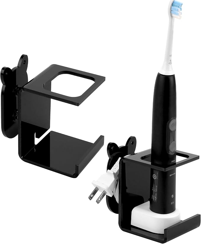 Electric Toothbrush Holder Wall Mounted, Electric Toothbrush Cord Organizer by LUEXBOX