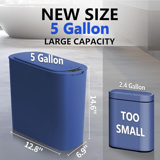 TIPGO 5 Gallon Automatic Bathroom Trash Can - Image 3