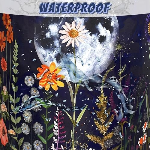 Moon Flowers Laundry Basket Oxford Cloth Hamper18.9"x16.5" - Image 4