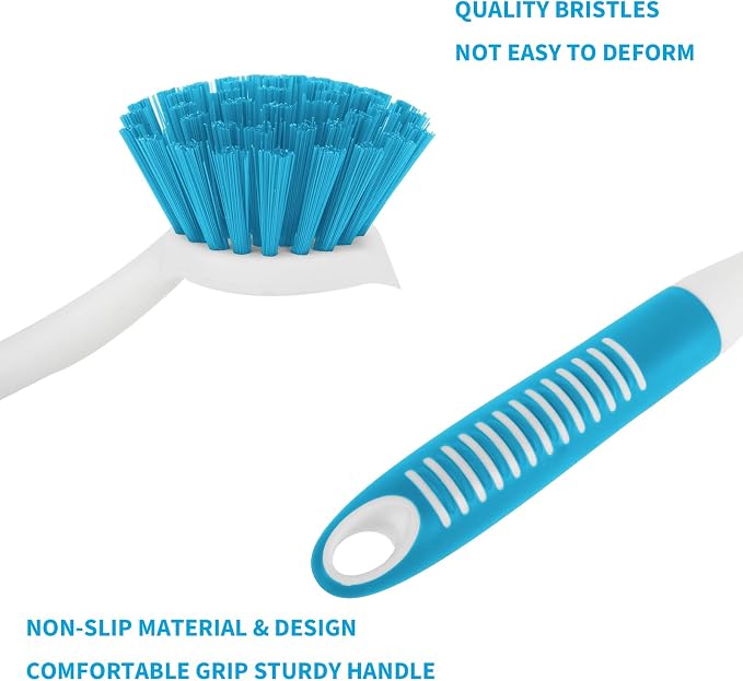 Dish Brush with Handle, 2 Pack Scrub Brushes - Image 5