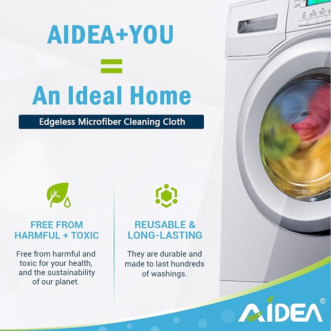 AIDEA Microfiber Cleaning Cloth, Soft Absorbent Rags, Microfiber Towels - Image 3