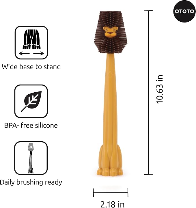 OTOTO Cleo Dish & Water Bottle Brush – Silicone Baby Bottle Brush, Water Bottle - Image 5