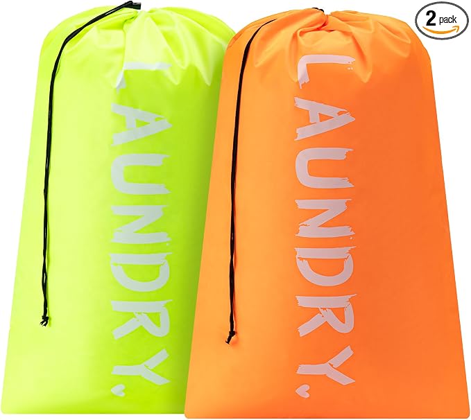 2 Pack Travel Laundry Bag, Extra Large Dirty Clothes Organizer by Unknown