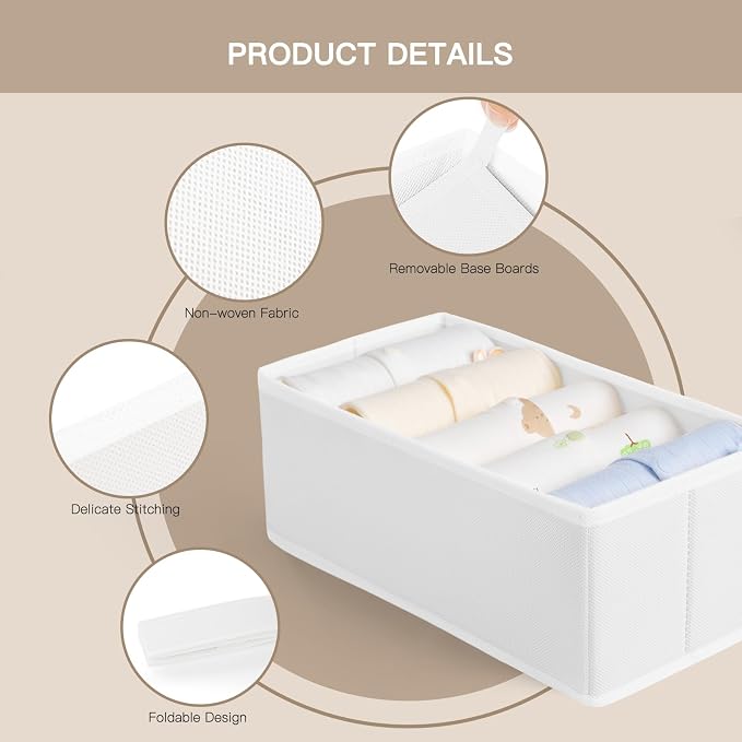 Drawer Organizer Clothes, 21 Pack Dresser Organizer - Image 4