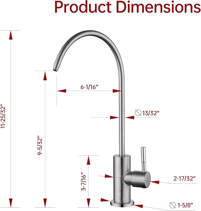 SUMERAIN Drinking Water Faucet for Kitchen Sink, NSF Certification | Brushed - Image 9