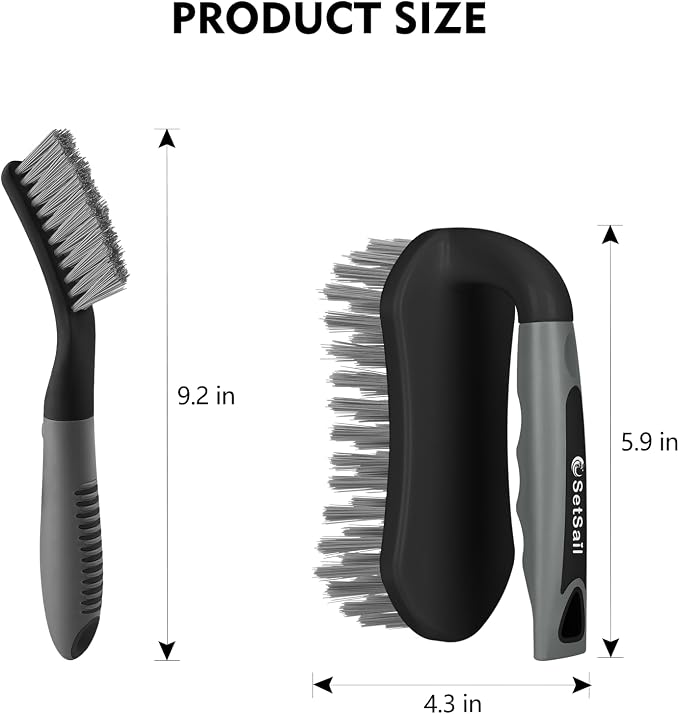 SetSail Scrub Brush, Stiff Bristle Cleaning Scrubber, 4 Pack | Durable Bristles - Image 2