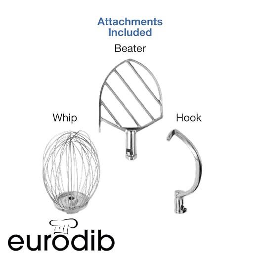 Eurodib M20 ETL 20 Quart Commercial Planetary Stand Mixer, Bench Model, White, 110v