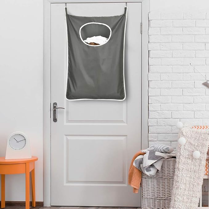 Durable hanging laundry hamper bag Behind door Space Saving - Image 7