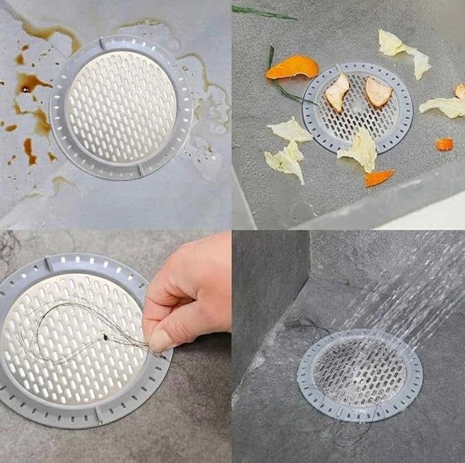 2 Pack Round Shower Drain Hair Catcher Stainless Steel | Anti-Clog Hair Stopper - Image 2