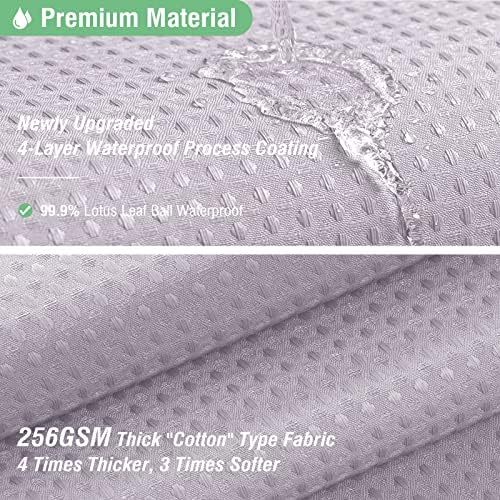 Dynamene Stall Waffle Shower Curtain 256 GSM Heavy Fabric 36x72 Lavender - Image 5