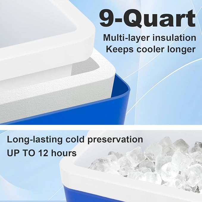 Cold Therapy Machine After Surgery Ice Machine with Knee Flexible Pad, Cryotherapy Machine for Knee Pain, Sprains, Swelling, Other Injuries, Quiet Pump,Timing Function (9 Quart)