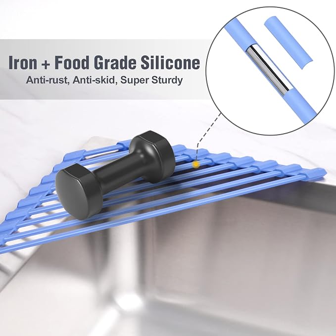 Tomorotec Triangle Roll Up Dish Drying Rack - Image 3