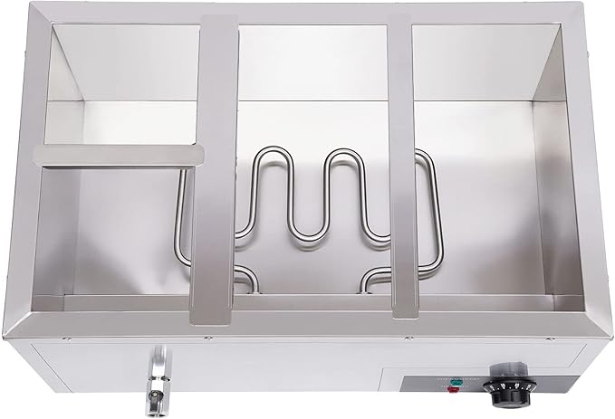 Bain Marie Buffet 4-Pan 850W Electric Steam Table Food Warmer with Lids - Stainless Steel Commercial 21.2Qt(20L) Capacity for Restaurants, Catering, Buffets