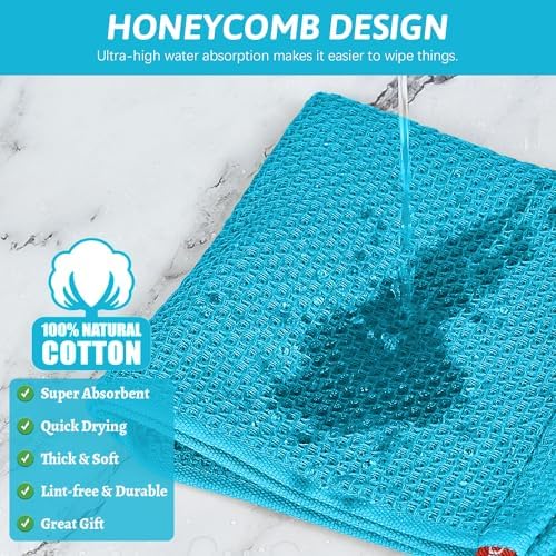 Nialnant 100% Cotton Kitchen Dish Towels, Waffle Weave Dish Cloths - Image 3