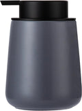 Enra Grey Soap Dispenser, Modern Ceramic Hand Soap Dispenser Bathroom | 12oz by Enra