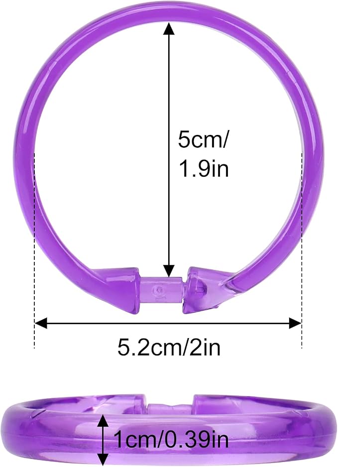 Purple Shower Curtain Hooks - Image 4