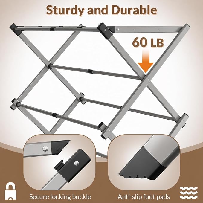 Collapsible Floor Drying Rack - Image 2