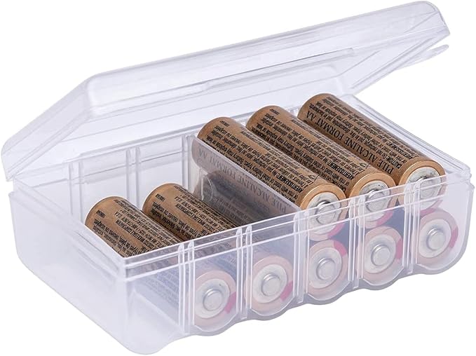 Dial Industries Battery Storage Organizer Case, Holds 12 AA | Keeps loose by DialIndustries