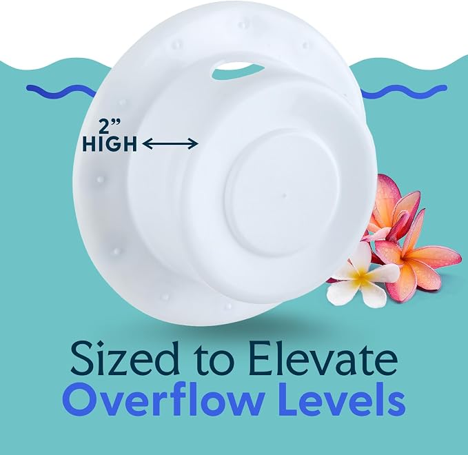 SlipX Solutions Bottomless Bath Overflow Drain Cover Accessory, Warmer Soak - Image 7