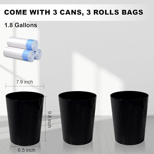 UUJOLY Small Bathroom Trash Can - Image 2