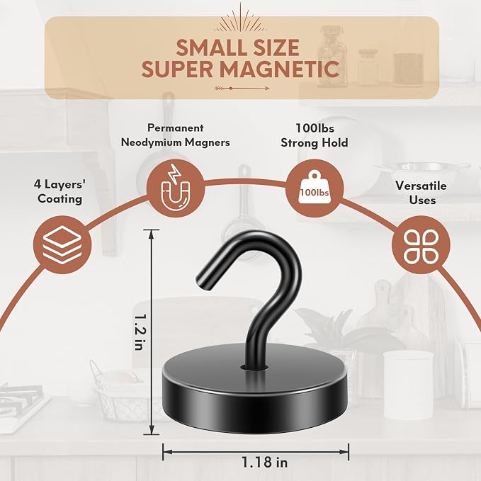 Neosmuk Magnetic Hooks Steel Tube Design - Image 4