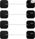 Refrigerator Lock, Heavy Duty Fridge Lock, Combination Lock for Refrigerator Cabinets, Drawers, Safety Lock, Easy Install No Keys Needed (Black-4Pack)