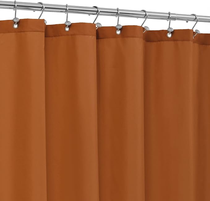 ALYVIA SPRING Waterproof Fabric Shower Curtain or Liner Burnt Orange by ALYVIASPRING