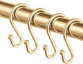 Metal Shower Curtain Hooks，Set of 12 Rings，Rust Resistant S Shaped Hooks Hangers by UNCONSIL