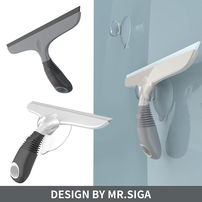 MR.SIGA Silicone Squeegee for Shower Doors, 25 cm/10 inch, streak free squeegee - Image 3