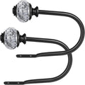 USFOOK Black Curtain Holdbacks, Decorative Drapery Tiebacks, 2 Pack/1 Pair | by USFOOK