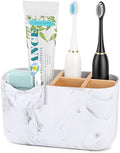 GFWARE Marble Toothbrush Holder, Bathroom Storage Organizer by GFWARE