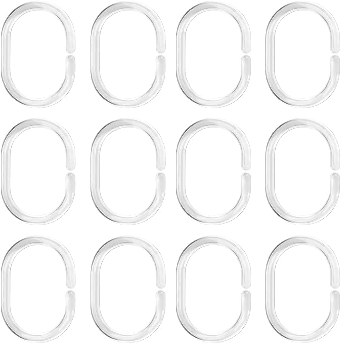 Plastic Shower Curtain Hooks C Shape Shower Curtain Rings by Careyoungs
