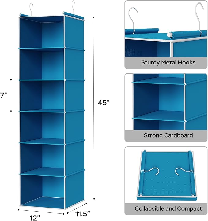 MAX Houser 6 Tier Hanging Closet Organizer - Image 3