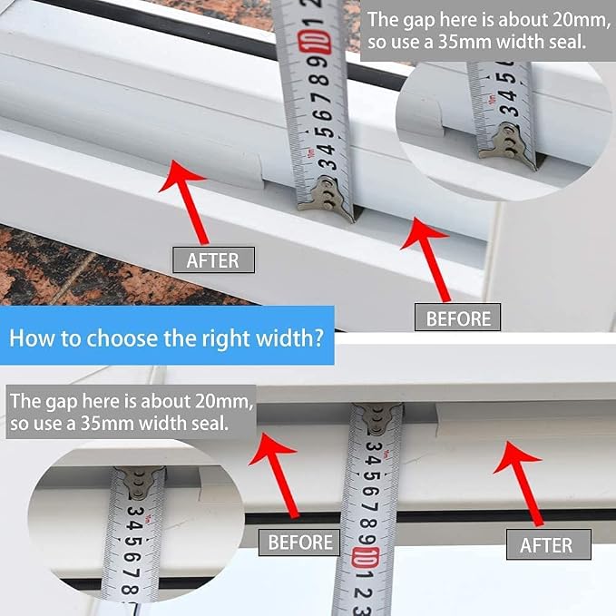 TAROSE Weather Stripping Door Seal, 33 Feet Long Transparent | Shower Door Seal - Image 7