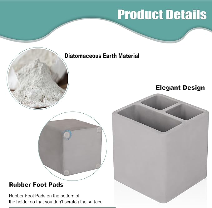 Diatomite Toothbrush Holders Tooth Brush Organizer - Image 4
