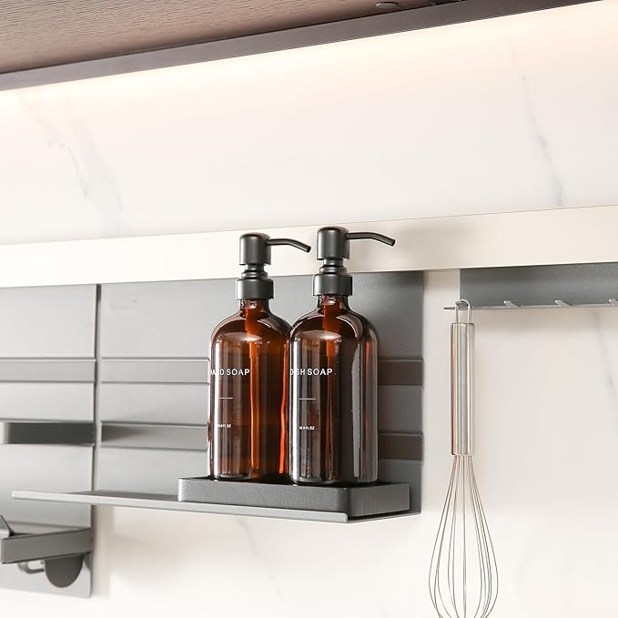 Prus Waso Amber Soap Dispenser Set | Soap Dispenser - Image 4