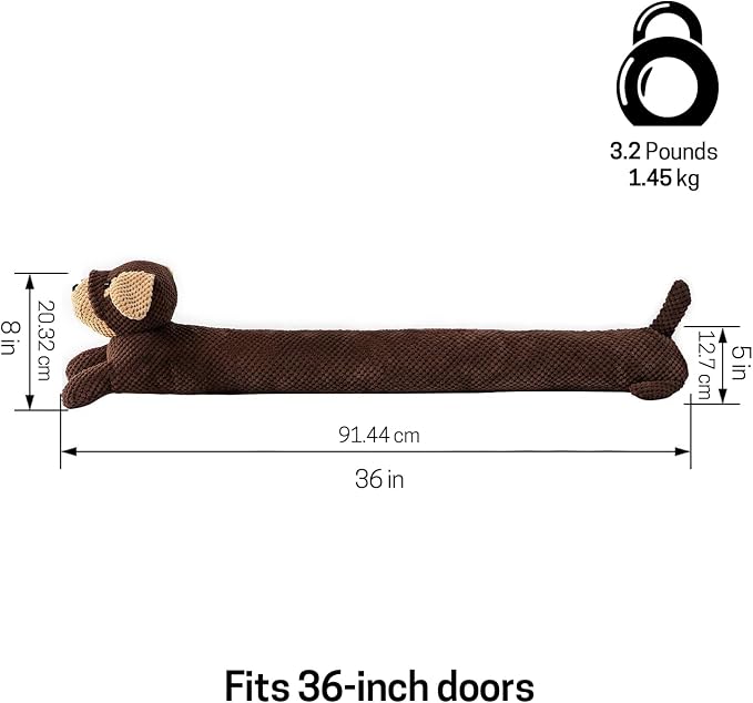SWISSELITE 36 Inch Under Door Stopper, Decorative Door Noise Blocker | Weighted - Image 2