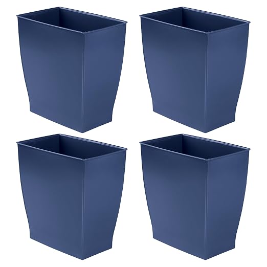 iDesign Small Plastic Bathroom Trash Can, Slim Rectangle - Image 8
