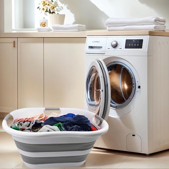 SAMMART 40L Collapsible Plastic Laundry Basket - Image 4