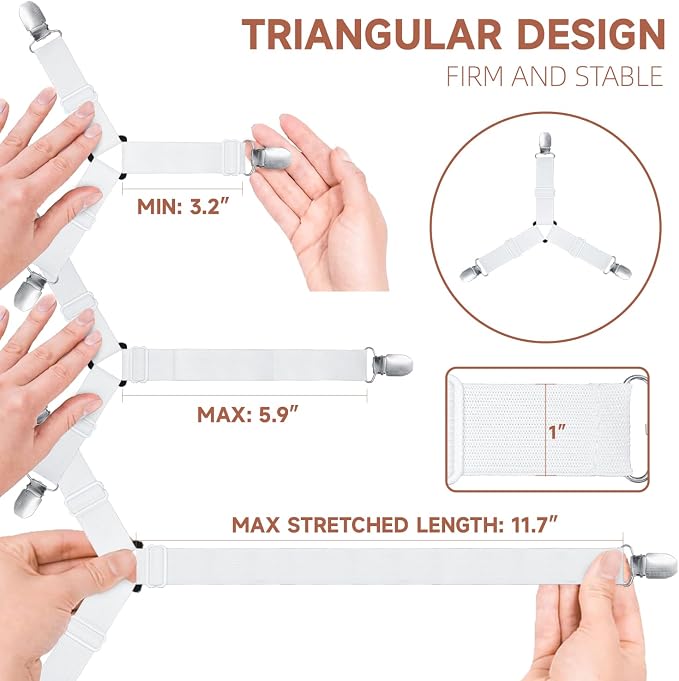 Bed Sheet Straps, Upgrade Fitted Bed Sheet Holders - Image 2