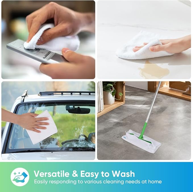 HOMEXCEL 24PK Microfiber Cleaning Cloth, Cleaning Rag - Image 5