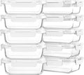 M MCIRCO 10 Pack, 22 oz Glass Food Storage Containers by MMCIRCO