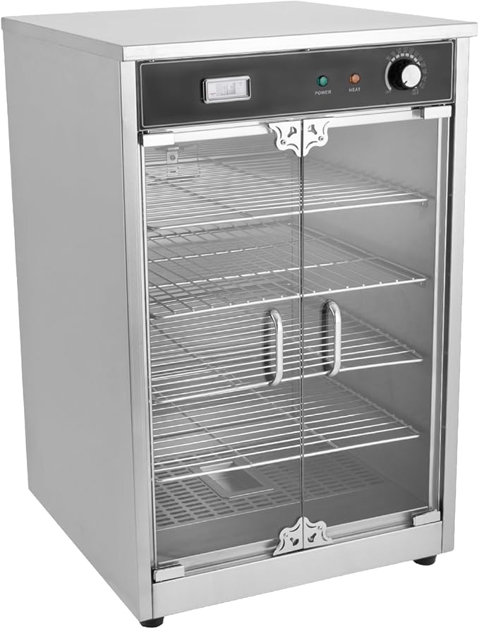 5-Tier Food Warmer, 600W Commercial Food Warmer Display Electric Heating Pizza Pastry Warmer Display Case 85-185℉ for Buffet Restaurant Countertop Catering Hot Box Warming Holding Cabinet