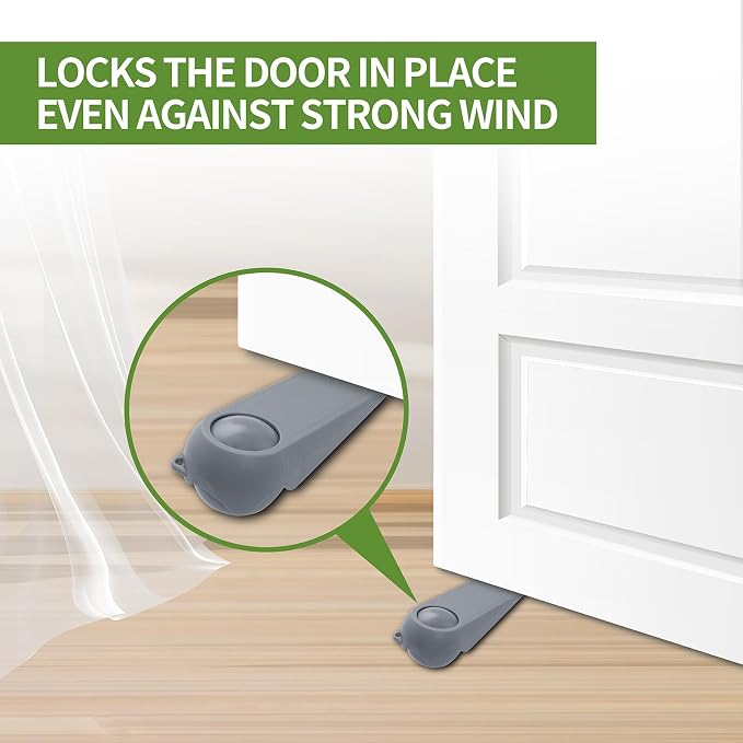 Door Stoppers for Bottom of Door, 2-Combo Pack Grey and Grey | Magic Ball Door - Image 7