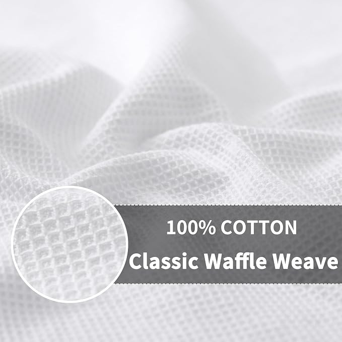 Homaxy 100% Cotton Waffle Weave Kitchen Towels, 4 Pack - Image 2