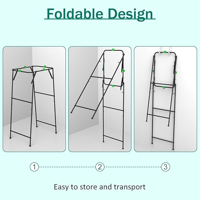 Foldable Trash Bag Holder Stand, Outdoor Leaf Bag Holder - Image 3