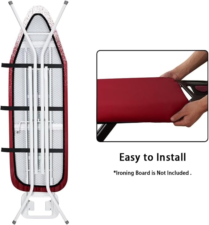 Red Ironing Board Cover, Dustproof Stain Resistant Ironing Board Pad - Image 5