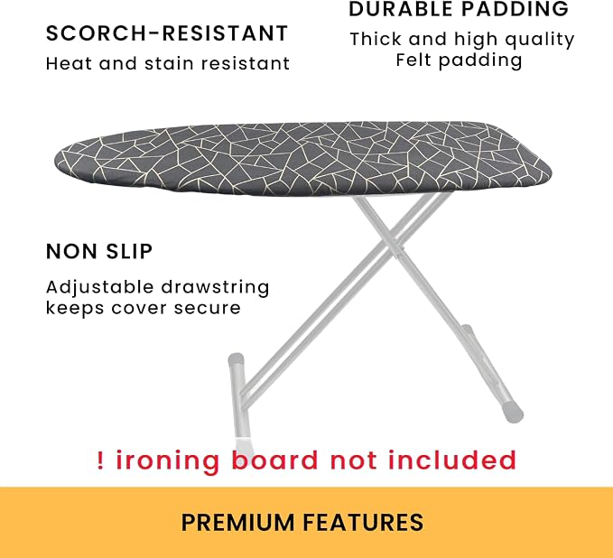 SAVUK Ironing Board Cover and Pad Standard Size 15x54 inch Extra Heavy Duty - Image 2